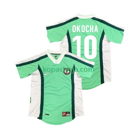 Billiga Fotbollströjor Nigeria OKOCHA 10 Retro Hemma tröja 1998 Kortärmad